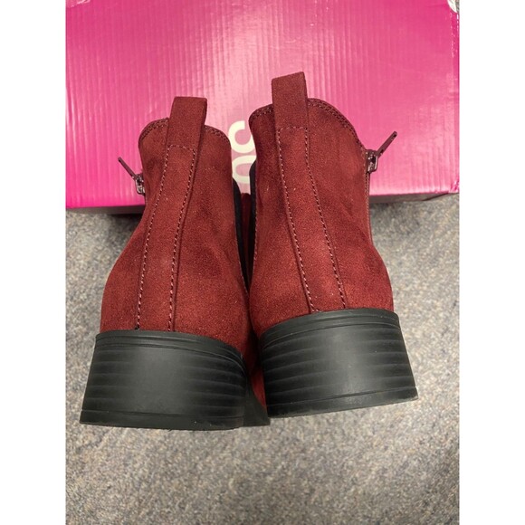 So Memory Foam Burgundy Ankle Boot 9 1/2 Med - Picture 6 of 9